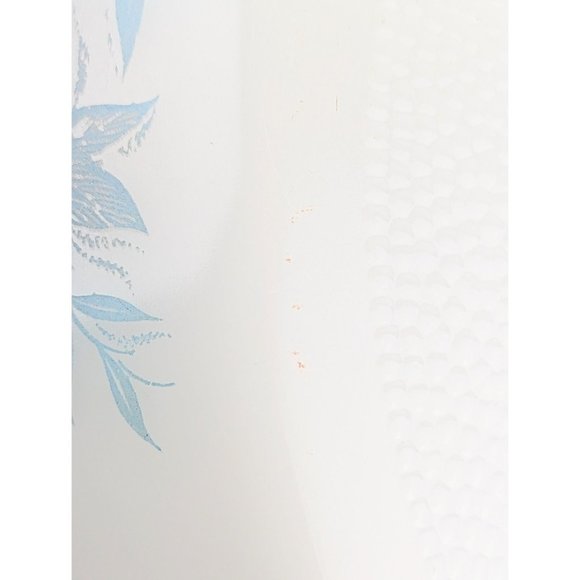 Vintage Glasbake Blue Thistle Oval Divided Baking Dish Serving Bowl Milk Glass - Picture 5 of 10